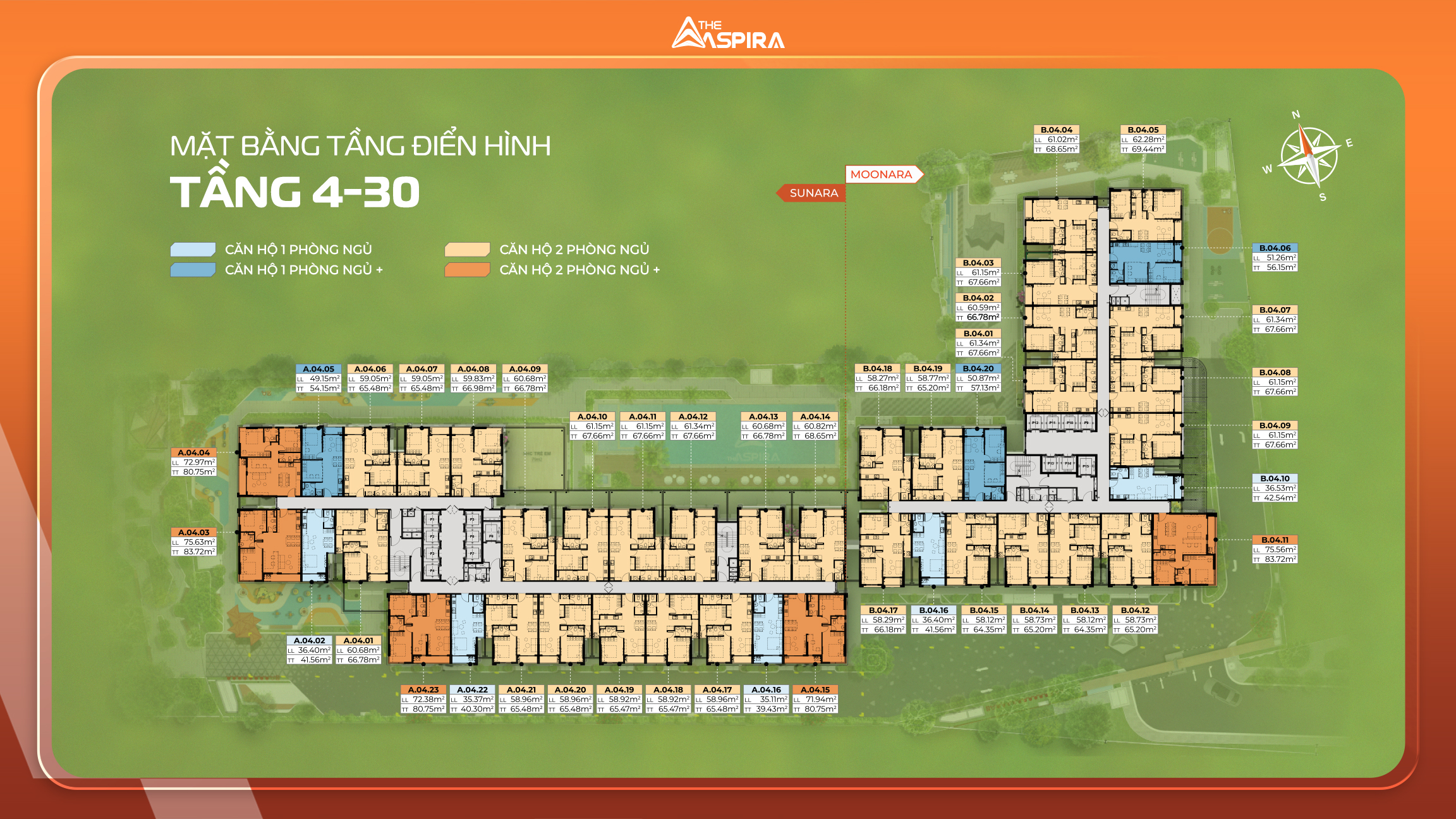 Mặt bằng tầng điển hình Gamuda Hải Phòng