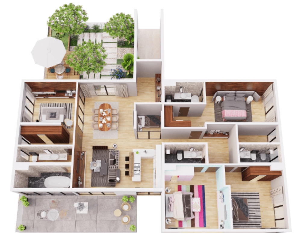 Thiết kế căn hộ Penthouse tại chung cư Gamuda Hải Phòng