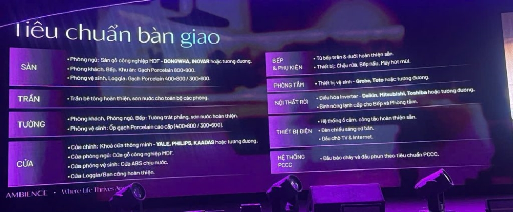 Cách tiếp cận tổng thể trong tiêu chuẩn bàn giao căn hộ tại The Ambience