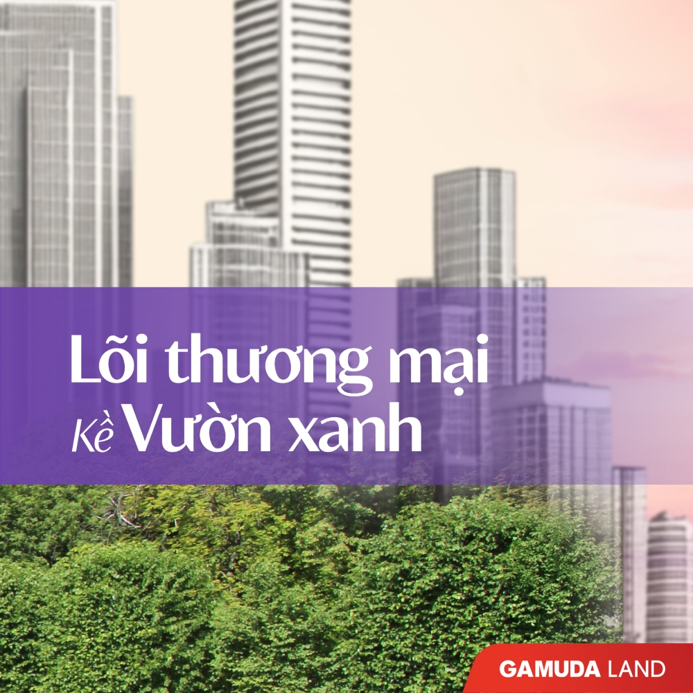 Không gian sống tại chung cư Gamuda Hải Phòng với lõi thương mại và thung lũng xanh